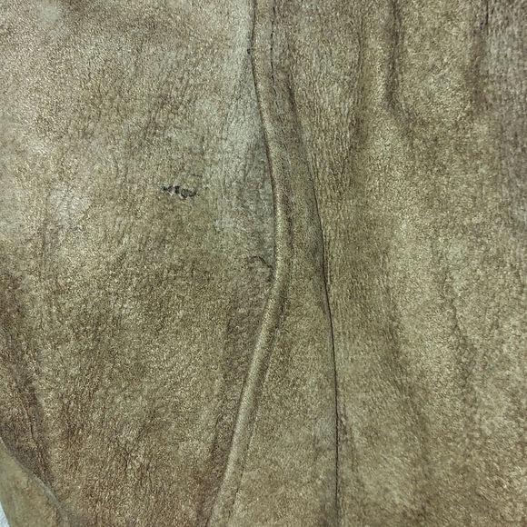 Brown Shearling Bomber Jacket - Picture 10 of 10